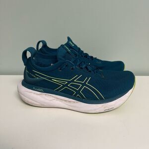 Asics Womens Gel Nimbus 25 Green Teal Running Shoes Sneakers Size 7.5